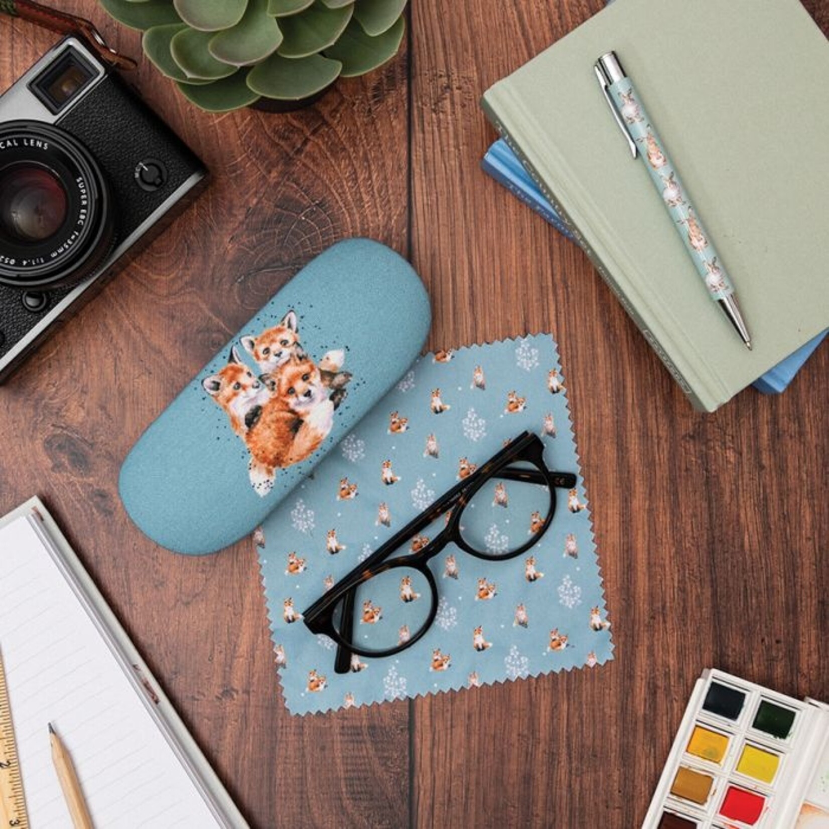 Wrendale Designs GLC013 - Eyeglass Case - Fox Snug as a Cub