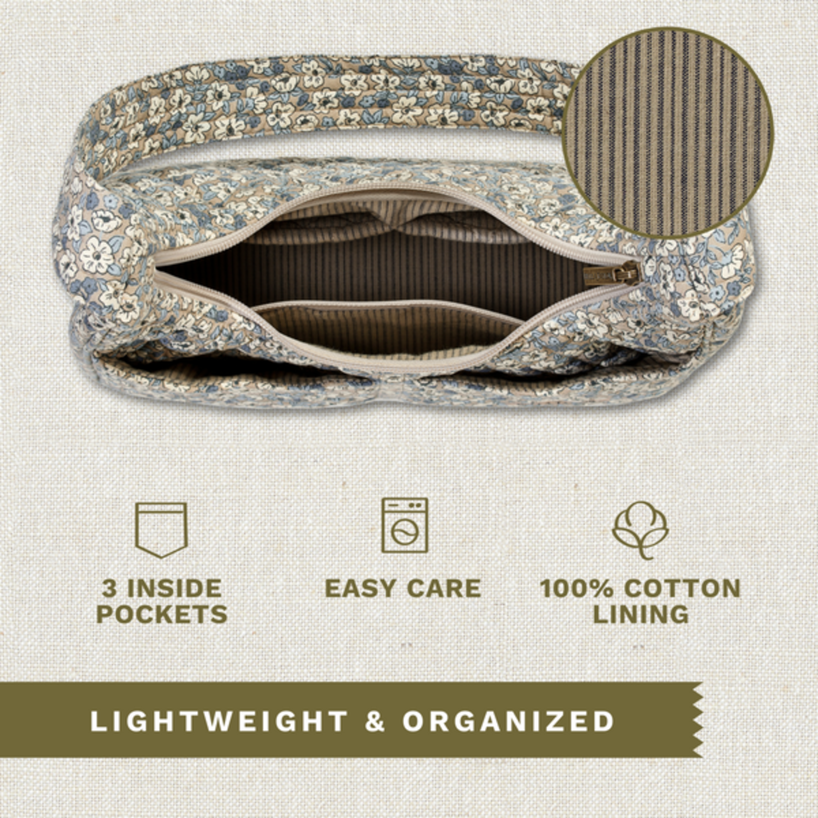 Bella Taylor Blakely Shoulder Bag - Khaki Floral