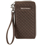 Bella Taylor RFID Modern Wristlet Wallet - Chocolate Microfiber