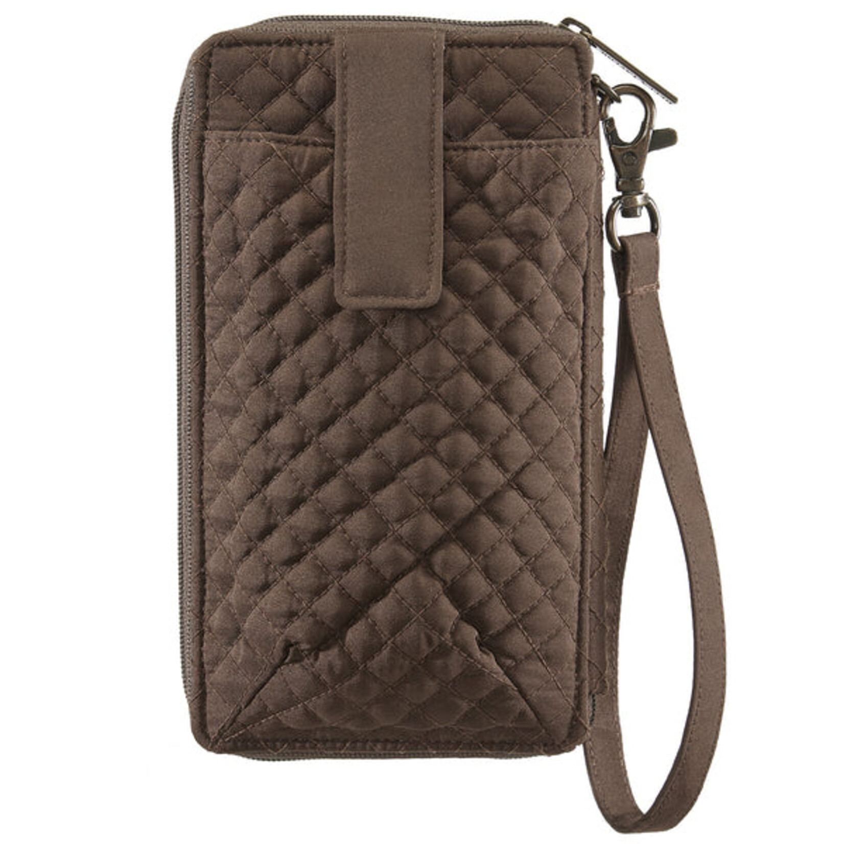 Bella Taylor RFID Modern Wristlet Wallet - Chocolate Microfiber