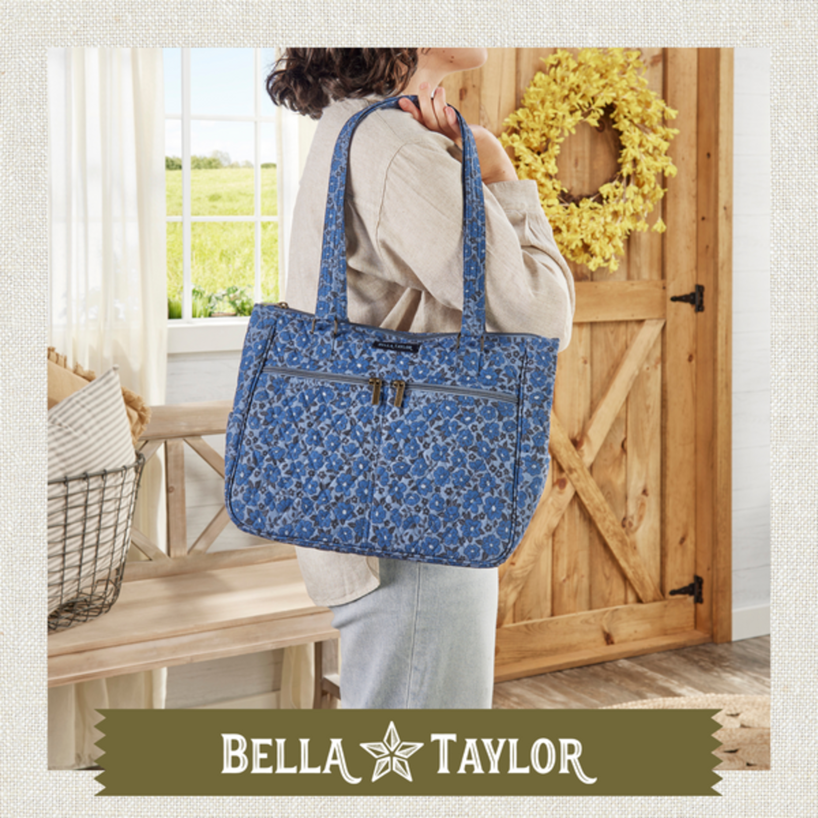 Bella Taylor Everyday Tote - Navy Floral