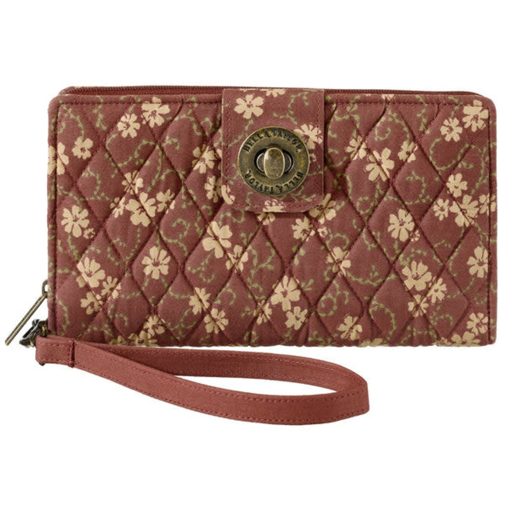 Bella Taylor RFID Cash System Wallet - Burgundy Floral