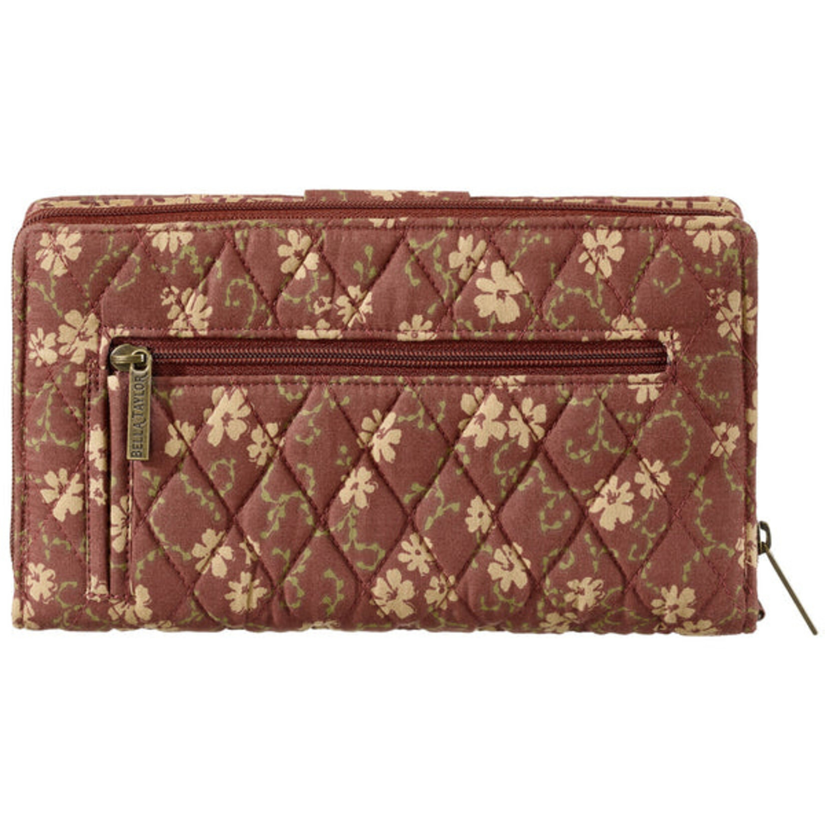 Bella Taylor RFID Cash System Wallet - Burgundy Floral