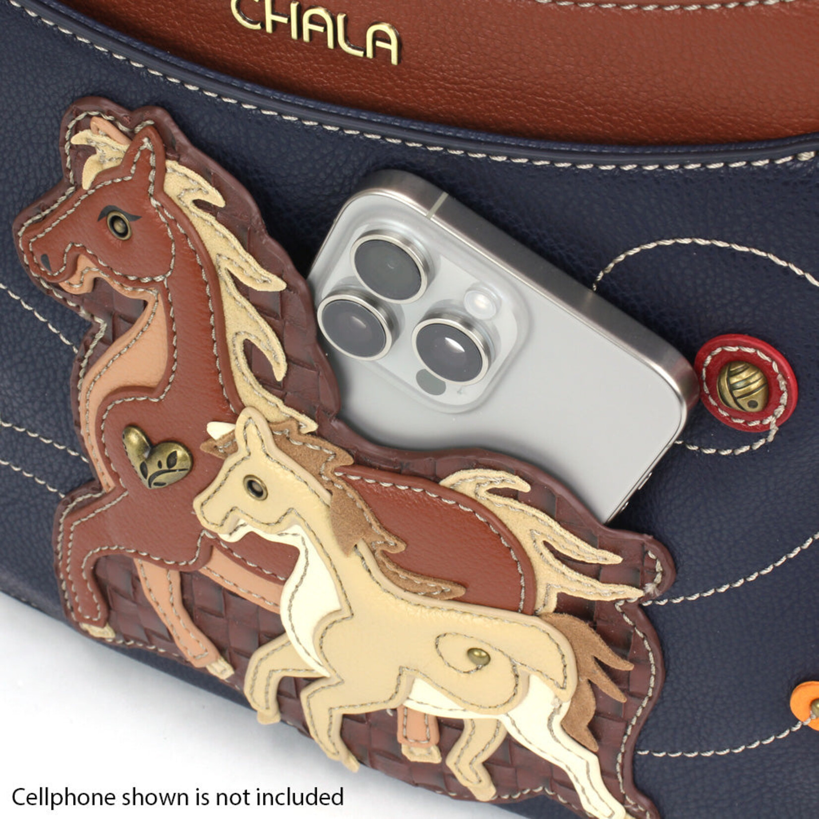 Chala Crescent Crossbody - Horse Family