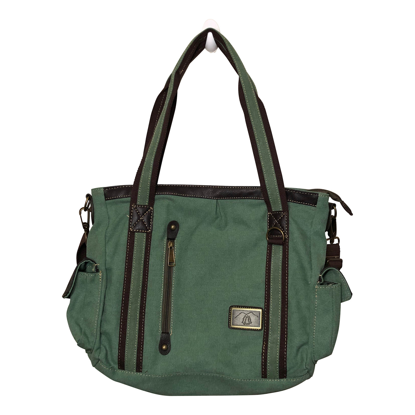 Triple Tree Canvas 3946 Sage Green Canvas Purse