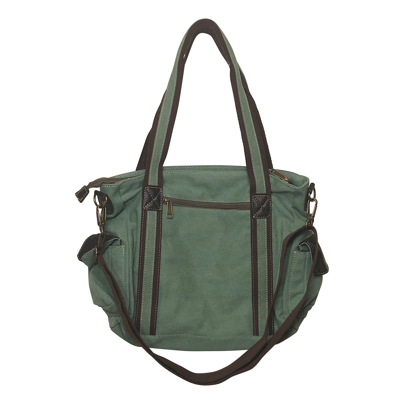 Triple Tree Canvas 3946 Sage Green Canvas Purse