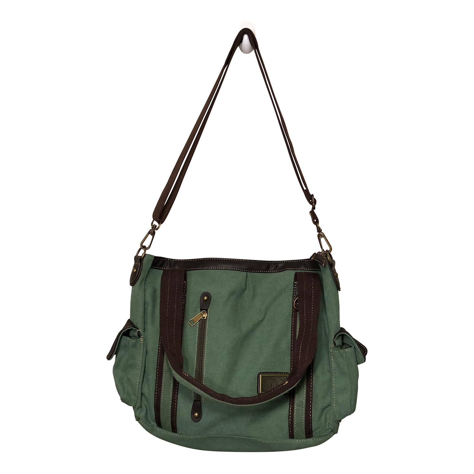 Triple Tree Canvas 3946 Sage Green Canvas Purse
