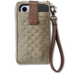 Bella Taylor RFID Cell Phone Wristlet - Khaki Chambray