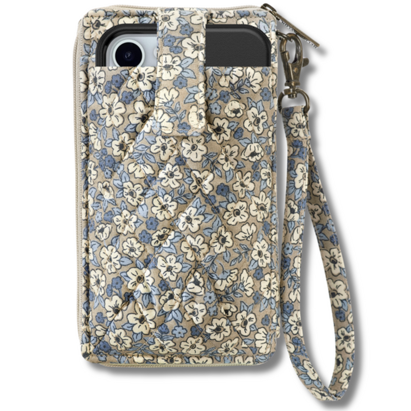 Bella Taylor RFID Cell Phone Wristlet - Khaki Floral