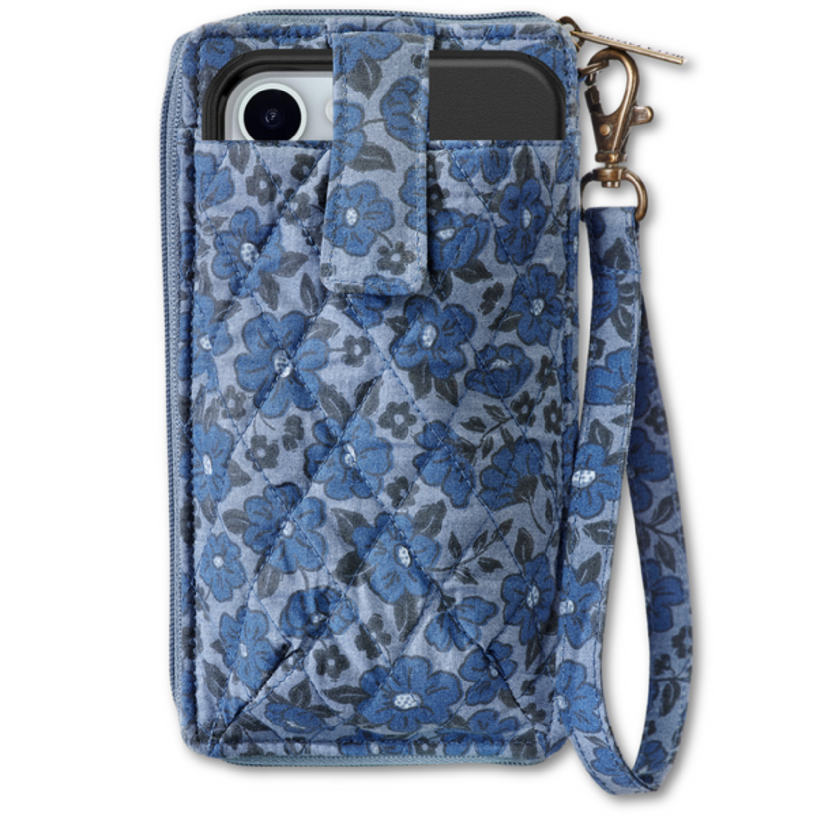 Bella Taylor RFID Cell Phone Wristlet - Navy Floral