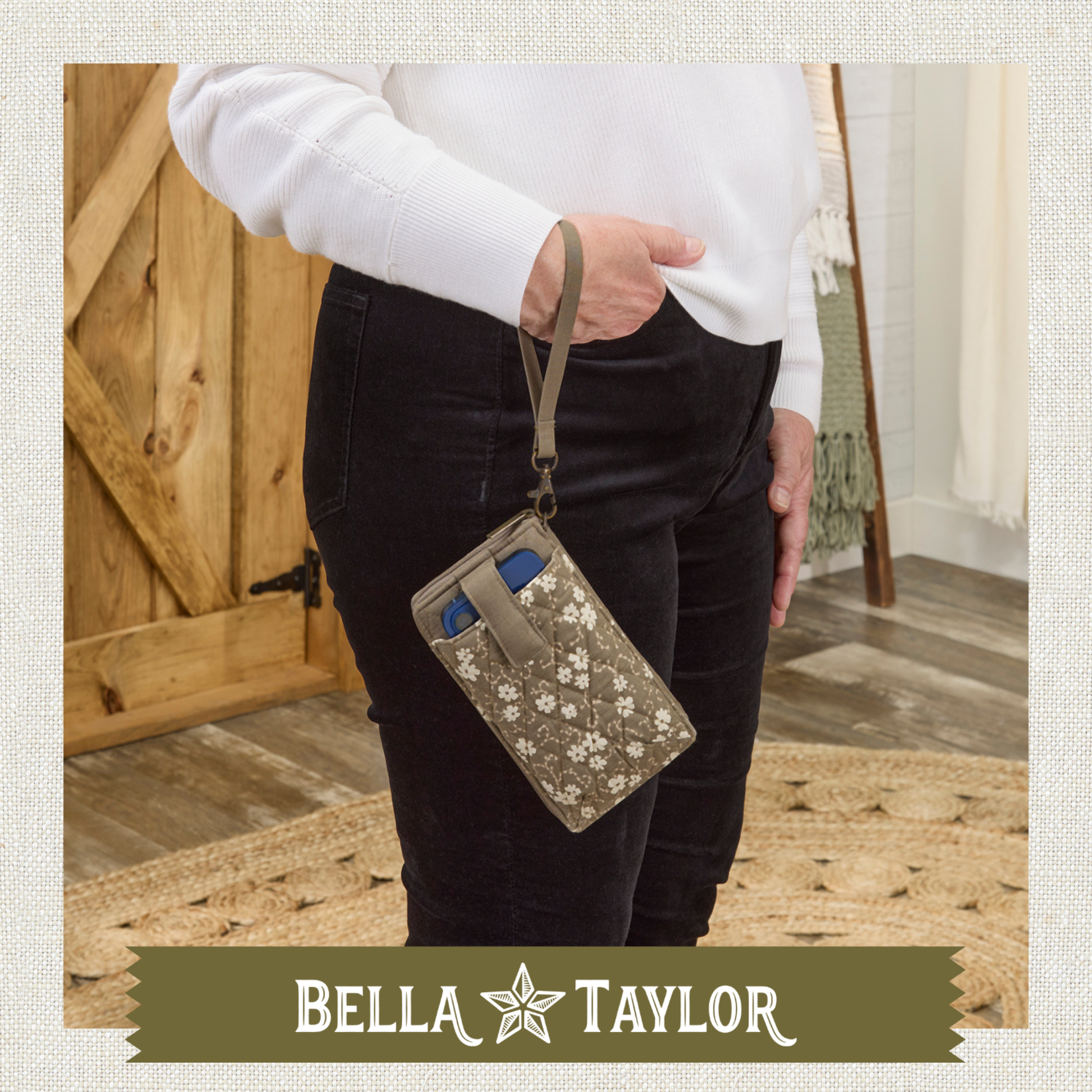 Bella Taylor RFID Cell Phone Wristlet - Woodland Floral
