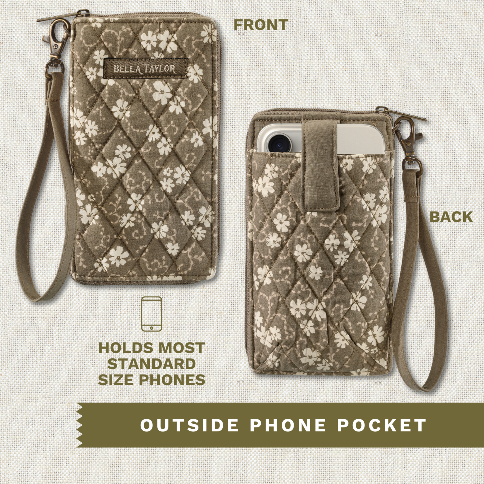 Bella Taylor RFID Cell Phone Wristlet - Woodland Floral