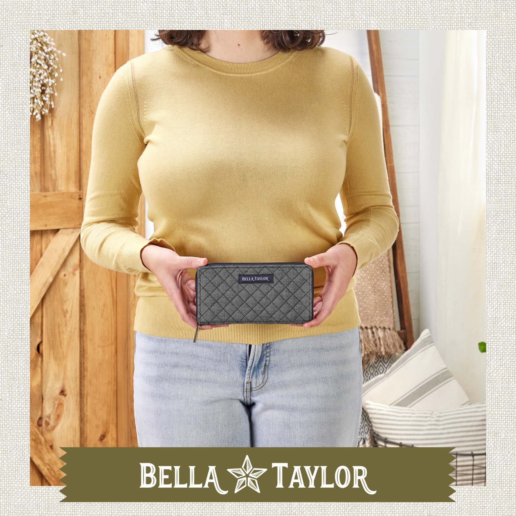 Bella Taylor RFID Slim Card Wallet - Dark Denim