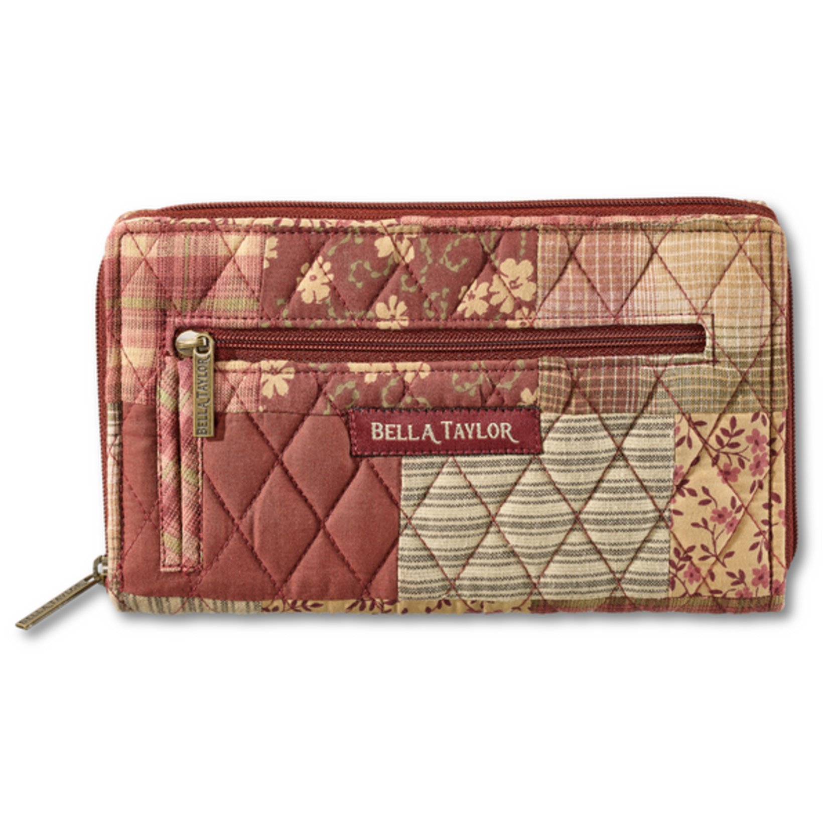 Bella Taylor RFID Wrist Strap Wallet - Burgundy Patch