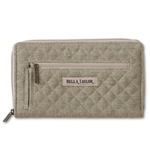 Bella Taylor RFID Wrist Strap Wallet - Khaki Chambray