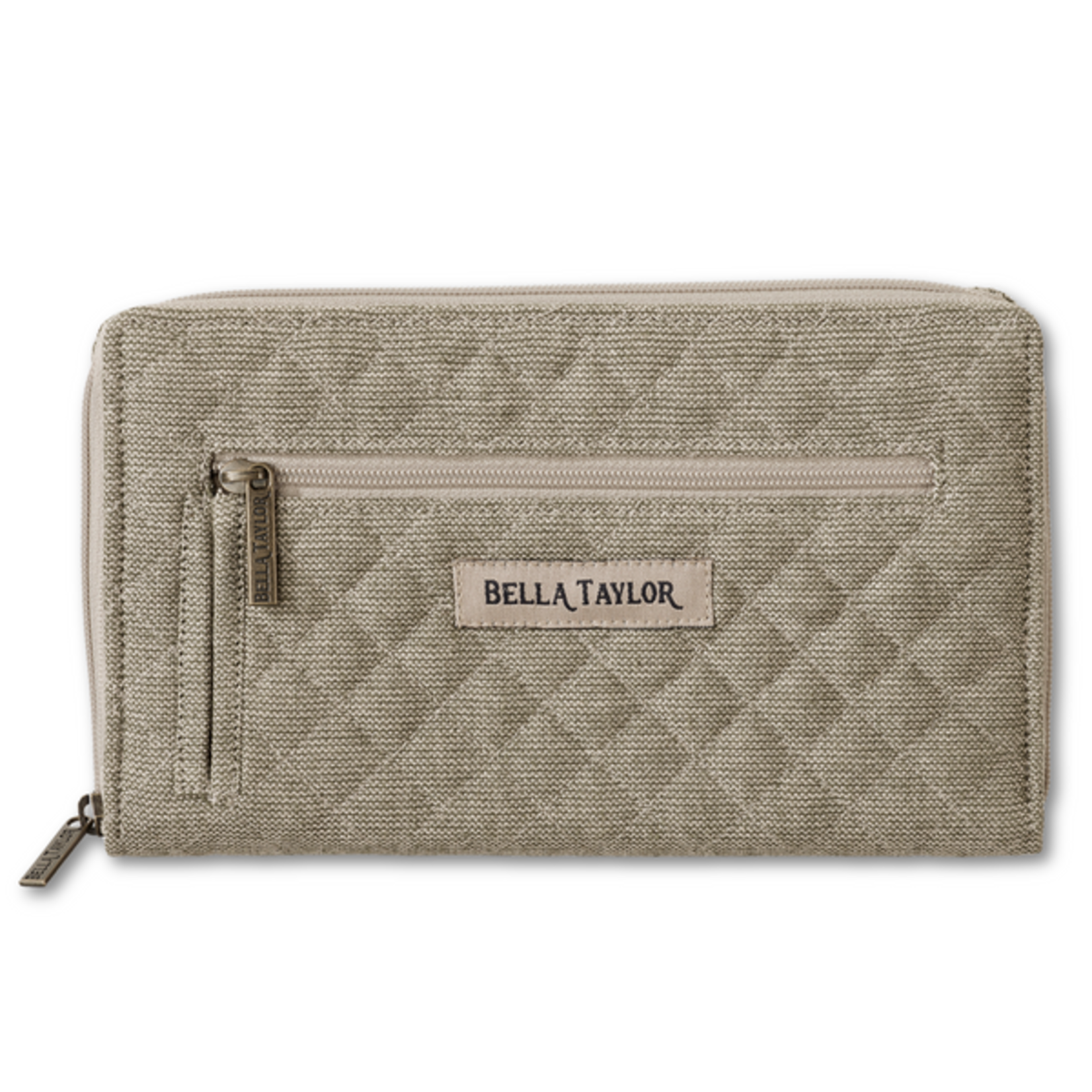 Bella Taylor RFID Wrist Strap Wallet - Khaki Chambray
