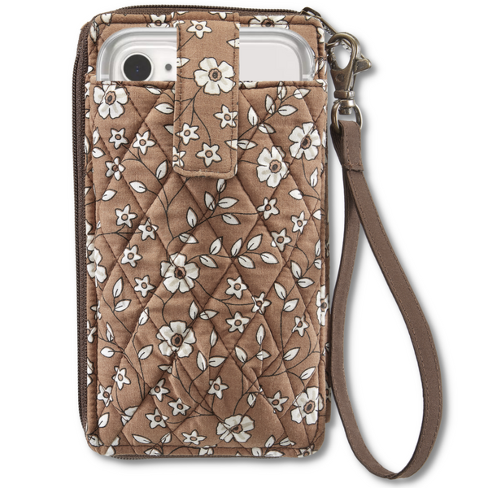Bella Taylor RFID Modern Wristlet Wallet - Vintage Vine Brown