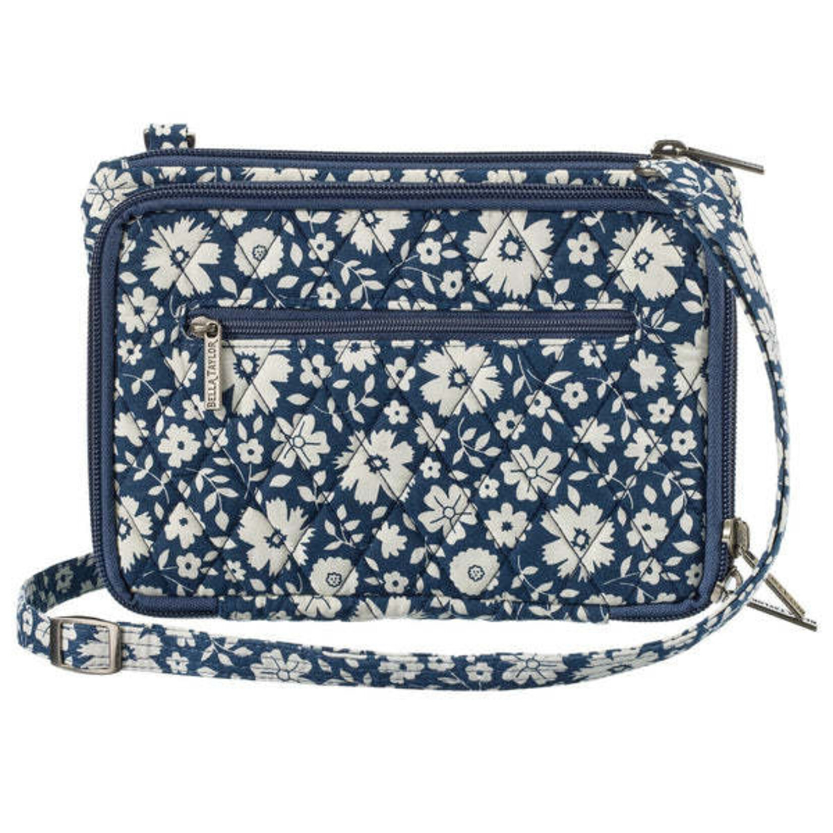 Bella Taylor Essentials Wallet Crossbody - Bicolor Floral Navy