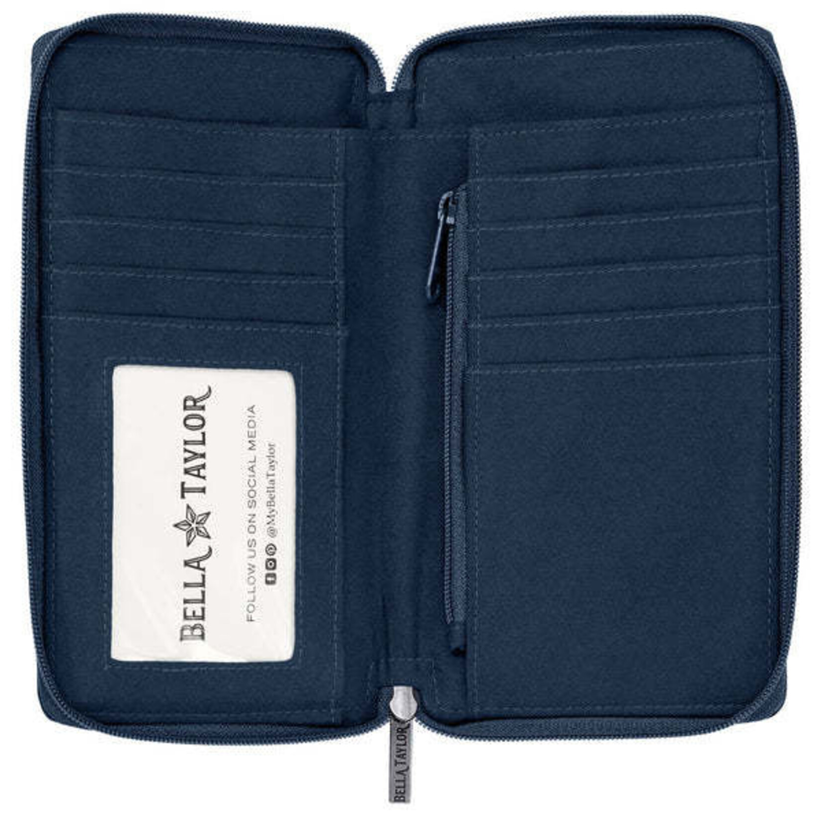 Bella Taylor RFID Cell Phone Wristlet - Bicolor Floral Navy