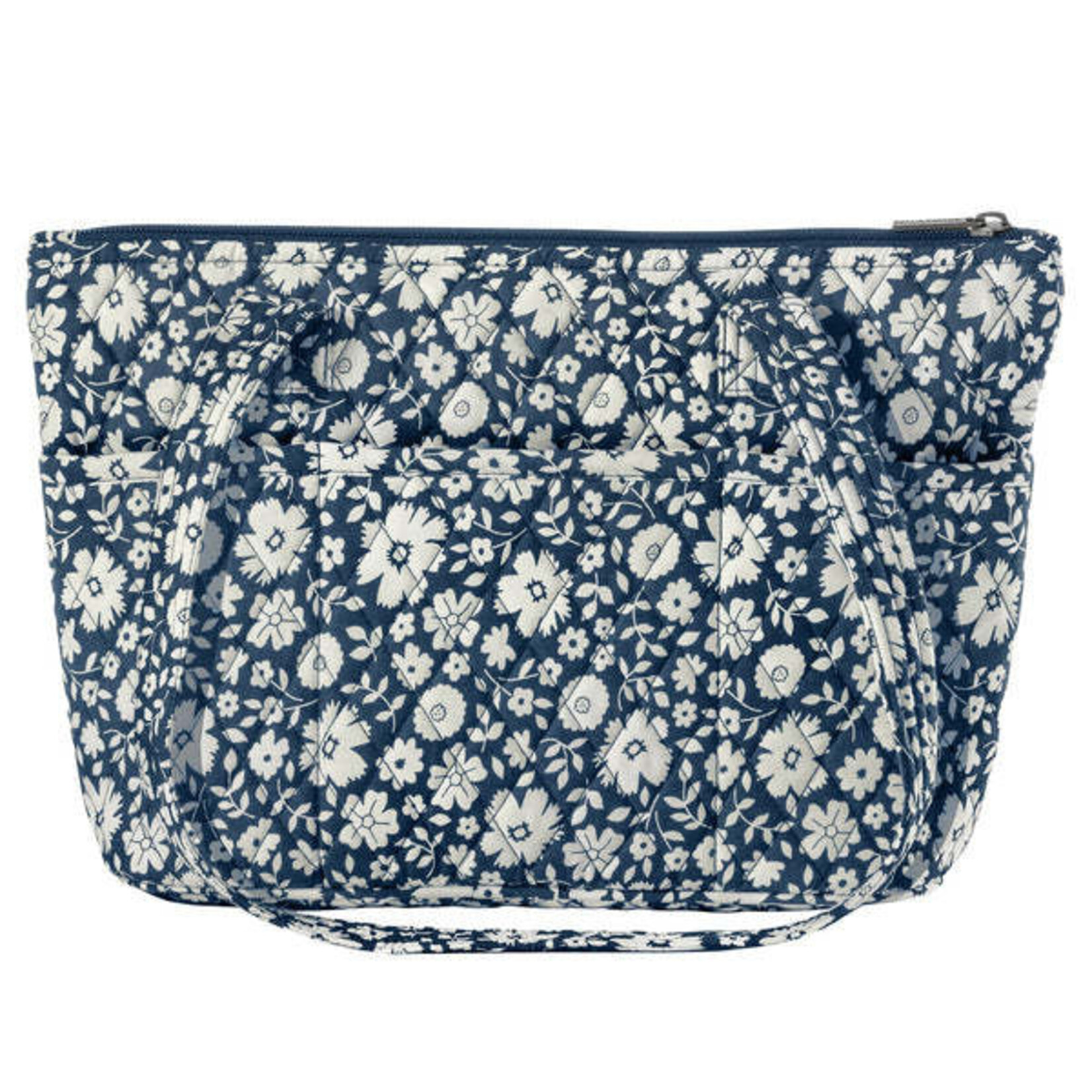Bella Taylor Small Shoulder Tote - Bicolor Floral Navy