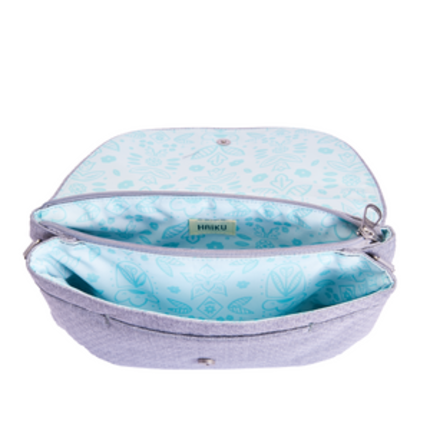 Haiku Bliss Saddle Crossbody Bag - Stone Gray