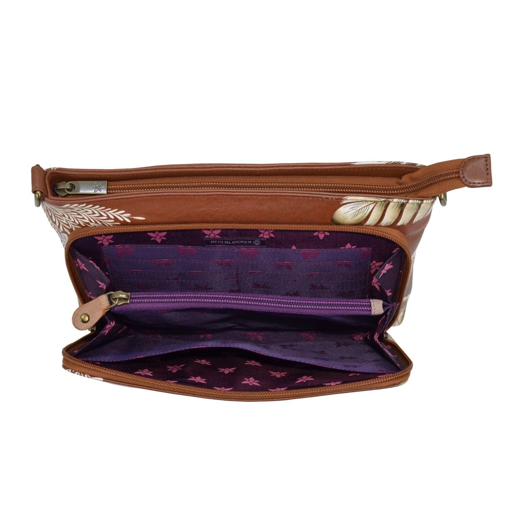 Anuschka 684-CLP-TAN:  Cleopatra's Leopard Tan - Shoulder Organizer