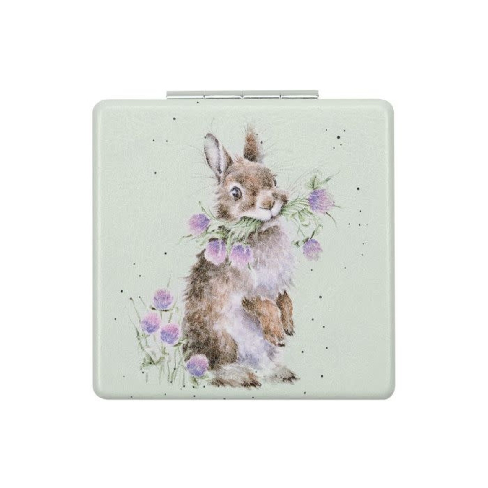 Wrendale Designs MR016 Compact Mirror - 'Head Clover Heels' Rabbit