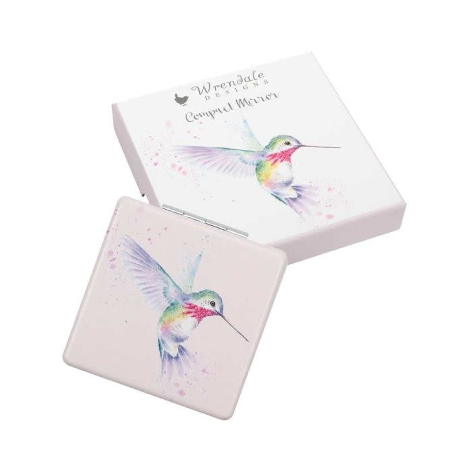 Wrendale Designs MR018 Compact Mirror - 'Wisteria Wishes' Hummingbird