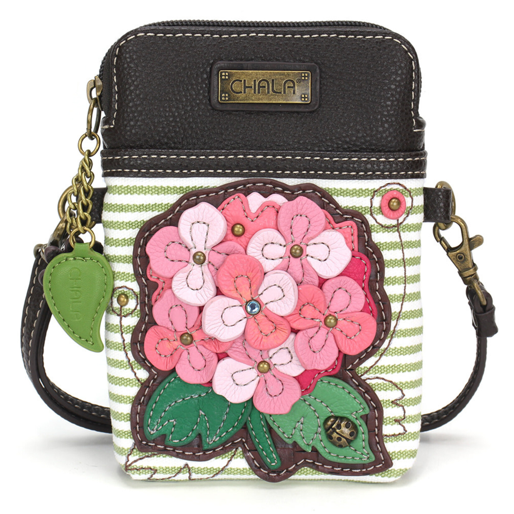 Chala Cell Phone Crossbody - Pink Hydrangea