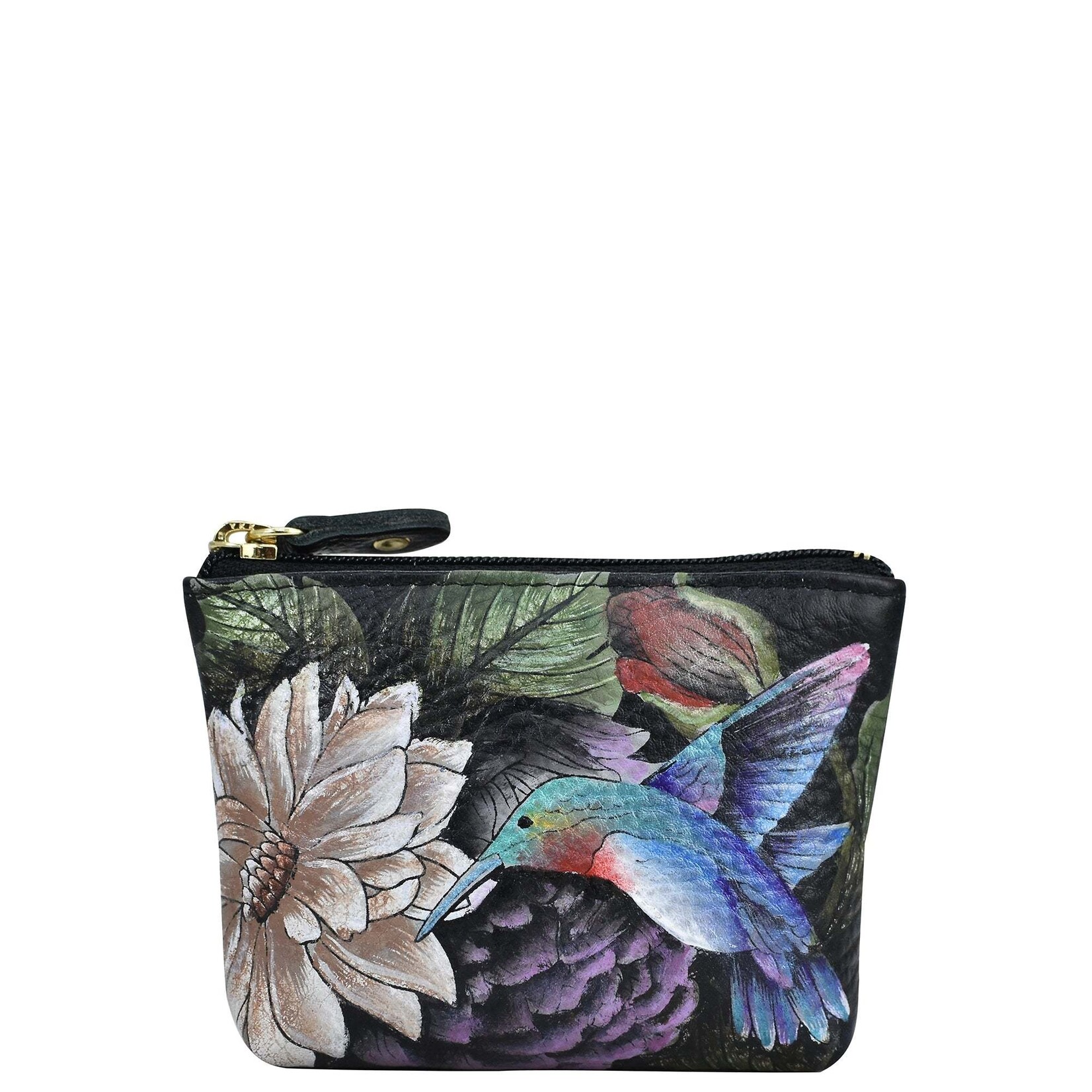 Anuschka 1031-HMH:  Hummingbird Heaven - Leather Coin Pouch
