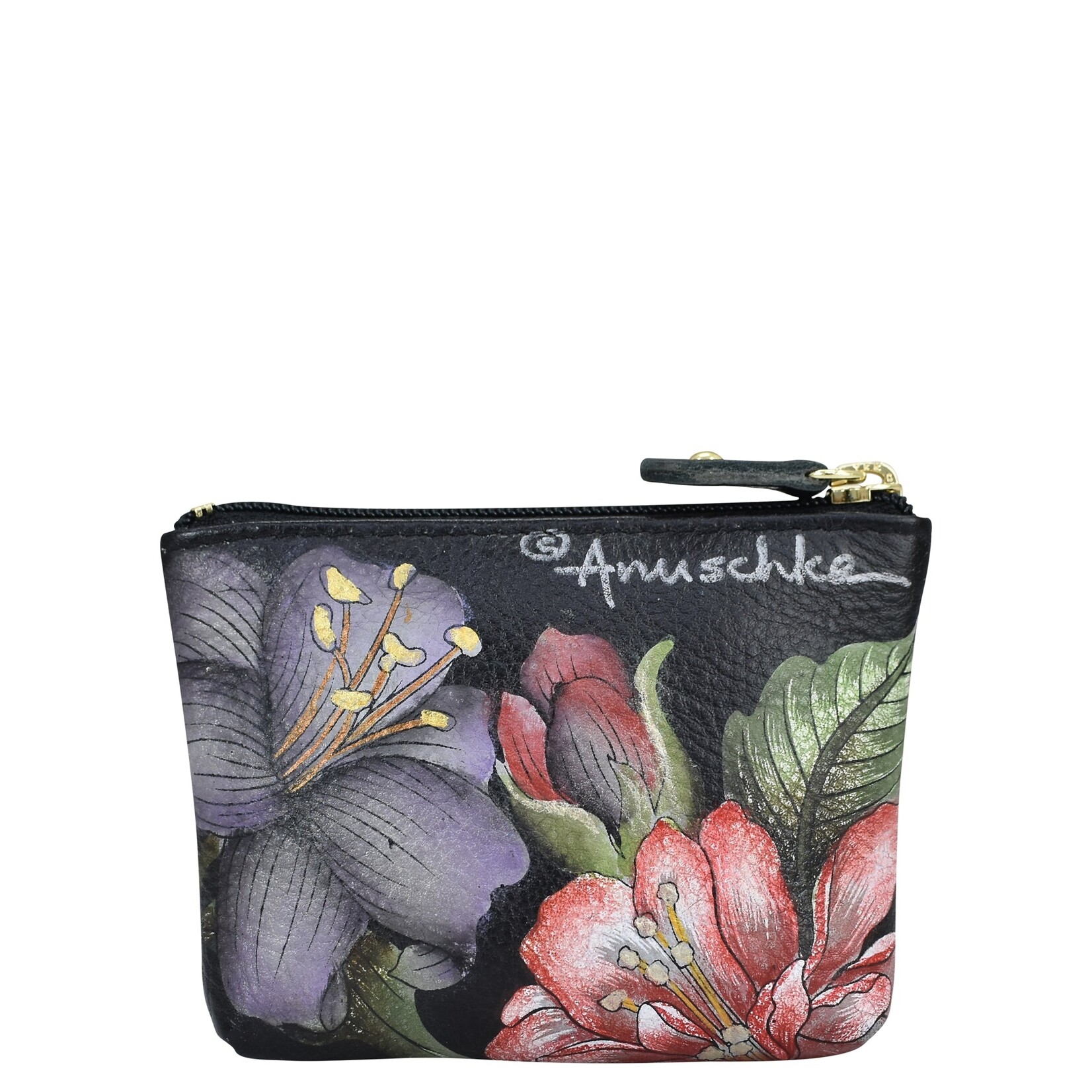 Anuschka 1031-HMH:  Hummingbird Heaven - Leather Coin Pouch