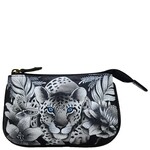 Anuschka 1107-CLP:  Cleopatra's Leopard - Leather Medium Zip Pouch