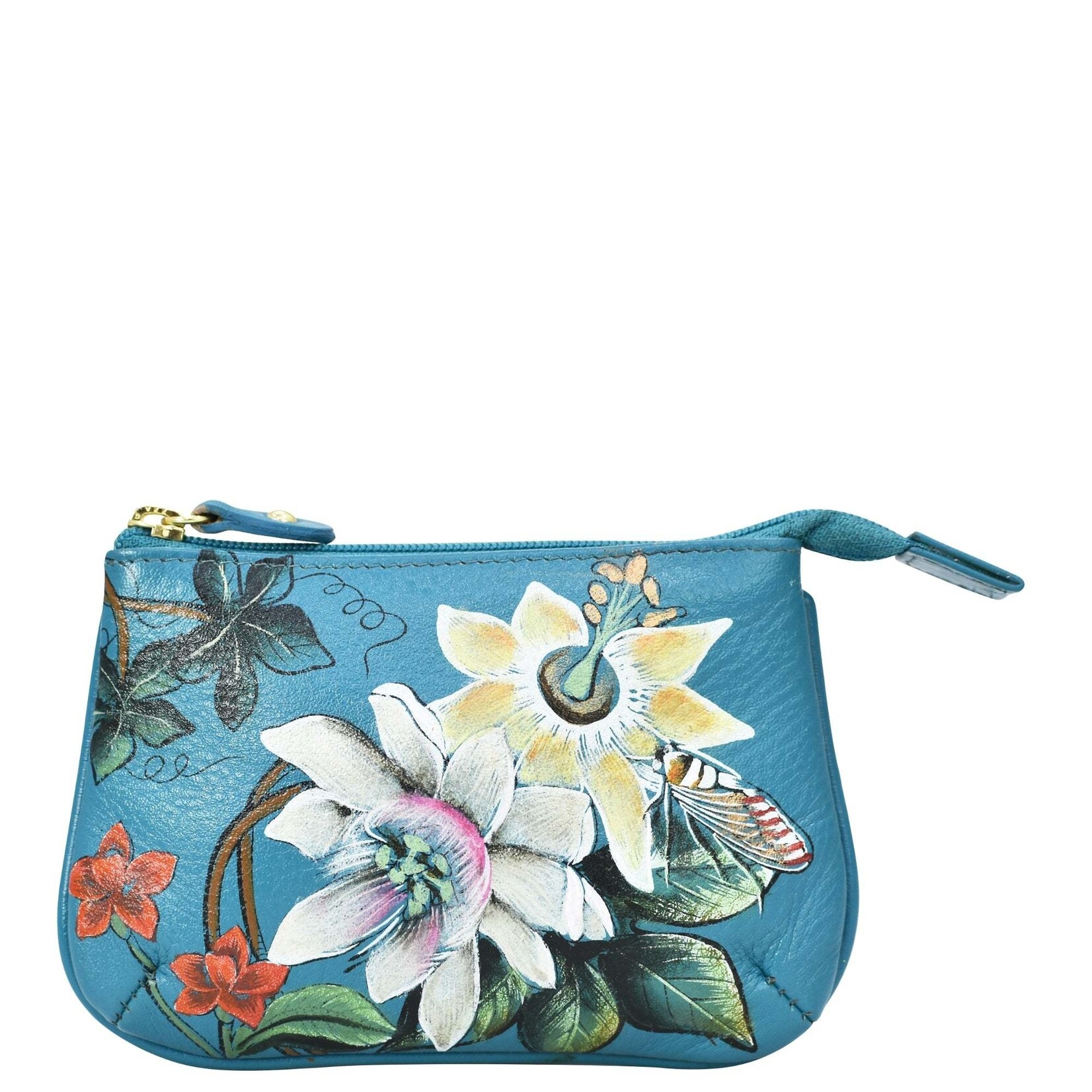 Anuschka 1107-RGR: Royal Garden - Medium Zip Pouch