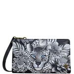 Anuschka 1149-CLP: Cleopatra's Leopard - Leather Organizer Wallet Crossbody