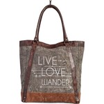 Mona B M-3701 Live Love Wander Re-Cycled Tote