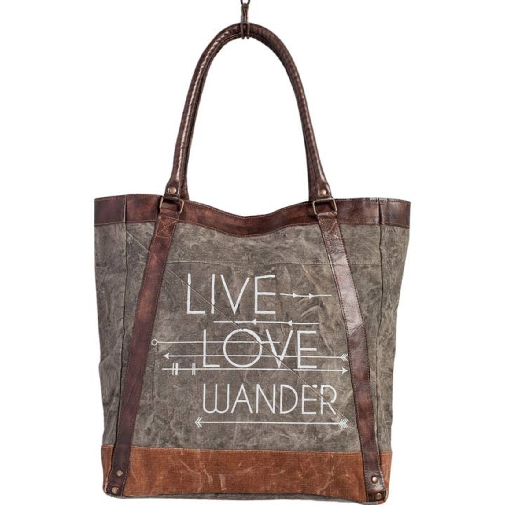 Mona B M-3701 Live Love Wander Re-Cycled Tote