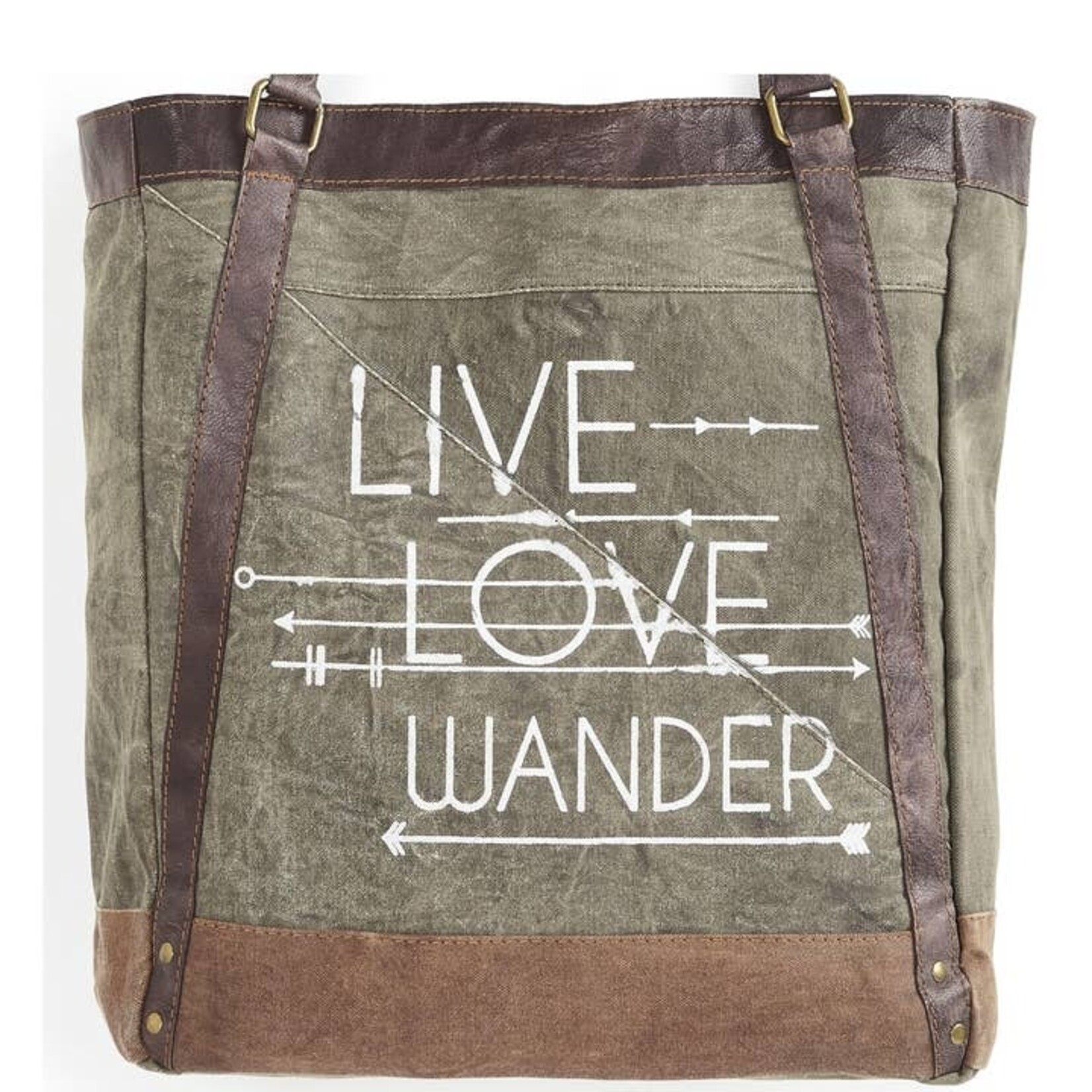Mona B M-3701 Live Love Wander Re-Cycled Tote