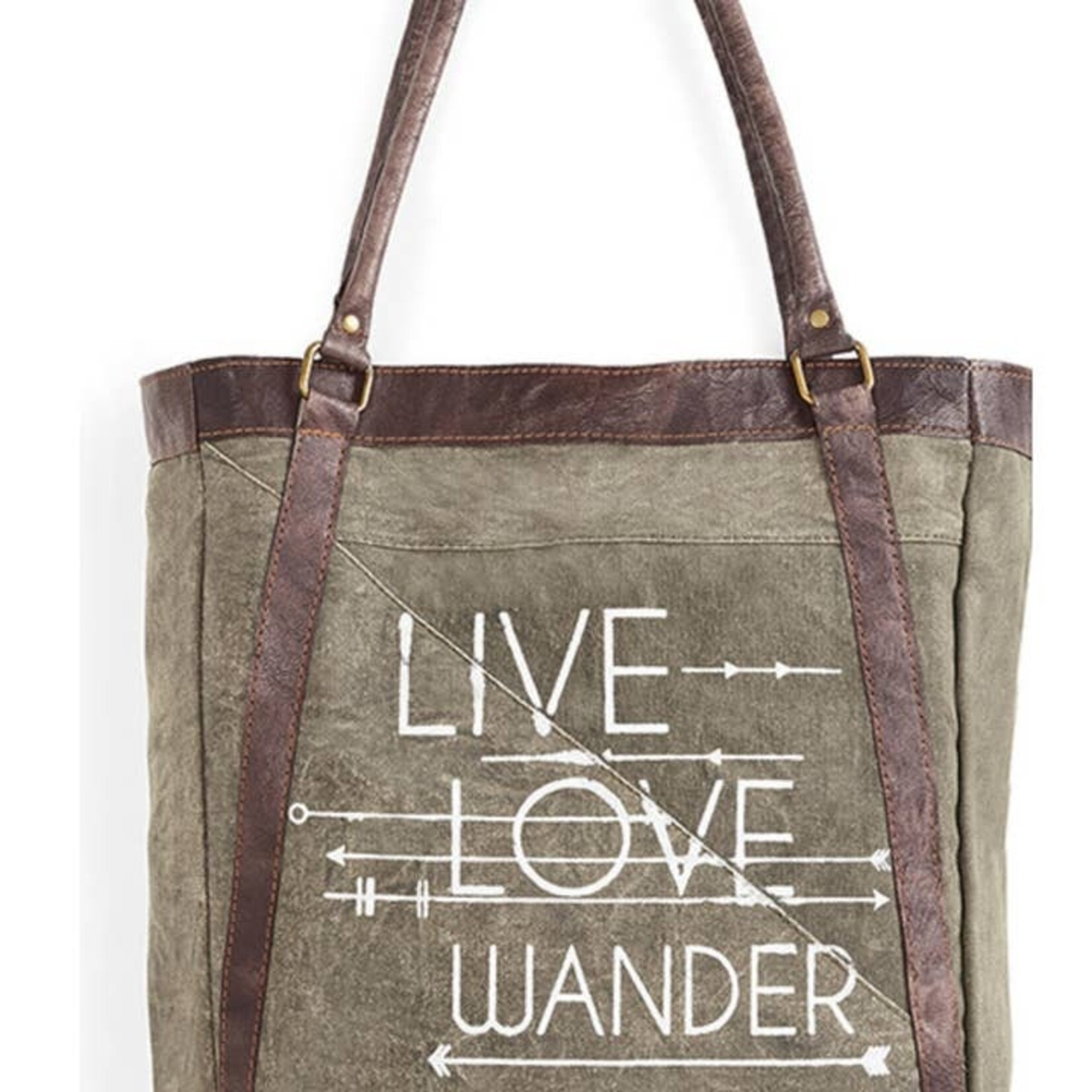Mona B M-3701 Live Love Wander Re-Cycled Tote