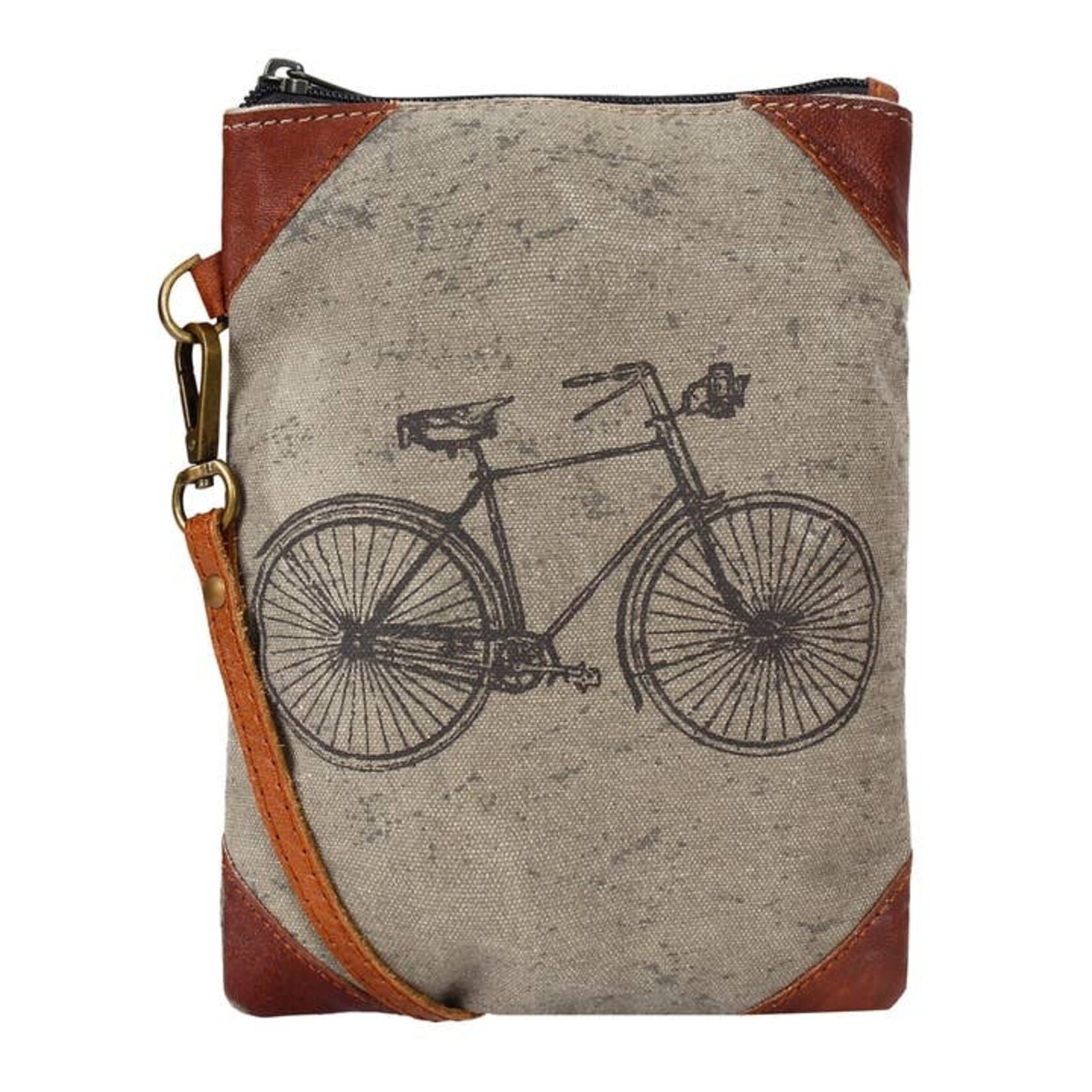 Mona B M-5261 Cruiser Up-Cycled Canvas Small Crossbody Bag
