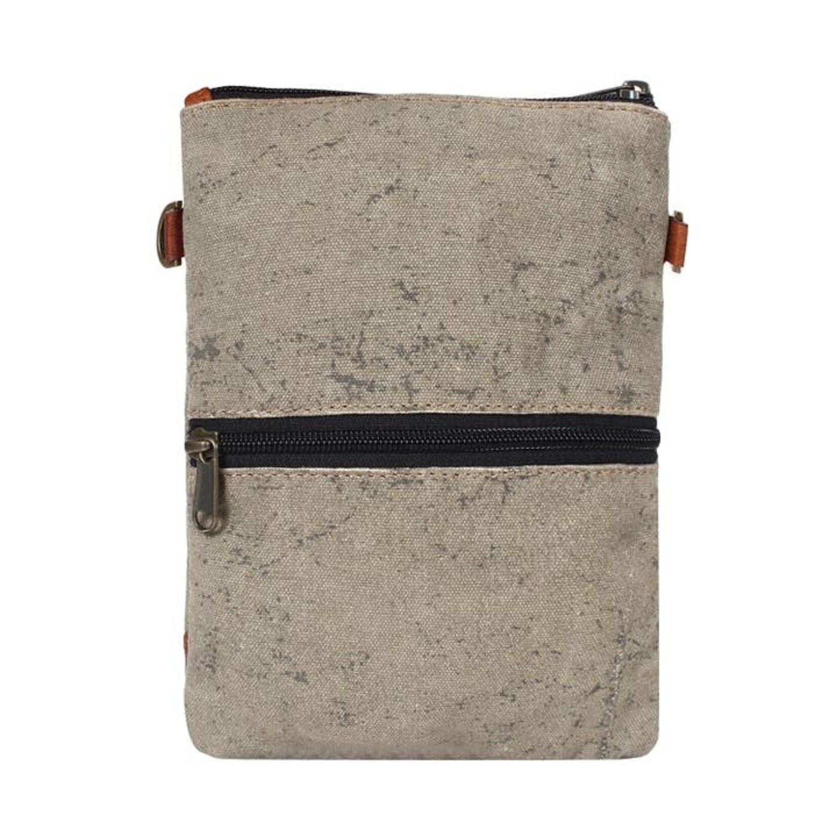 Mona B M-5261 Cruiser Up-Cycled Canvas Small Crossbody Bag