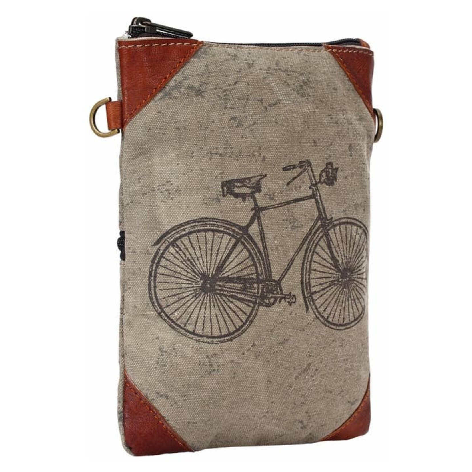 Mona B M-5261 Cruiser Up-Cycled Canvas Small Crossbody Bag