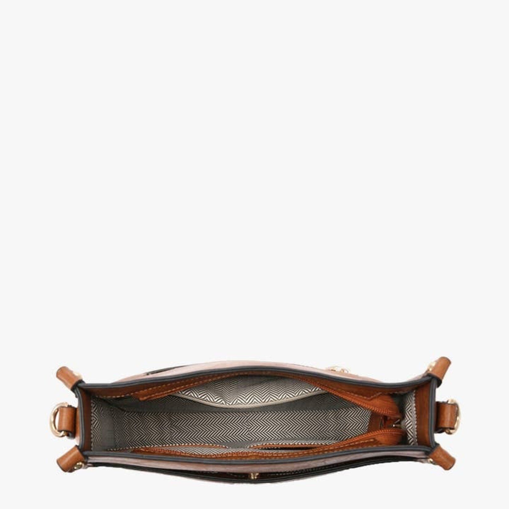 Jen & Co M2168 Posie Crossbody - Brown