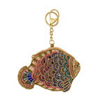 Mary Frances Accessories CP S002-507 Shimmer Fish Beaded Fish Multi-Color Scales Coin Purse