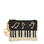 Mary Frances Accessories CP S002-456 Play It Again Beaded Piano Keys and Notes Coin Purse