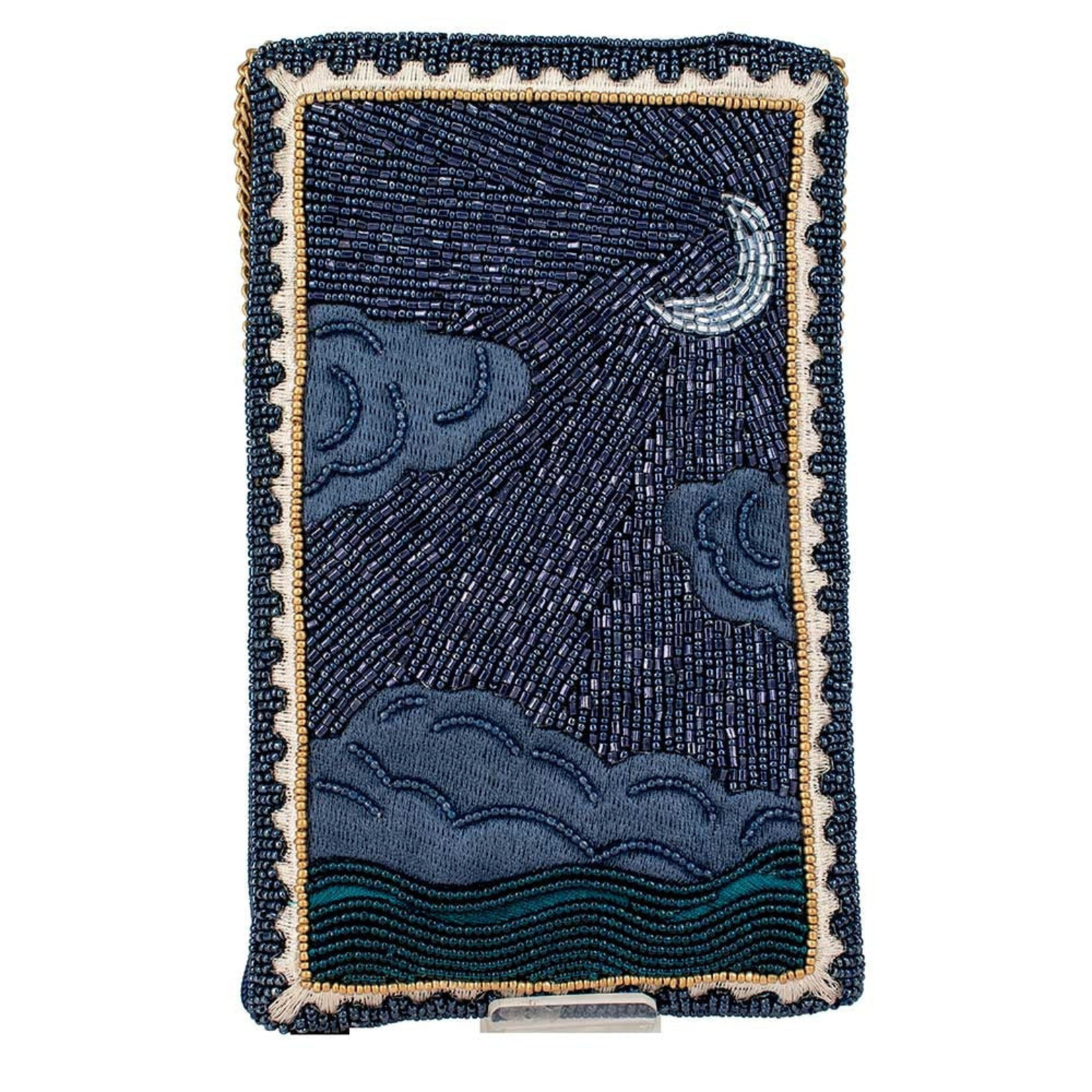 Mary Frances Accessories CPGP S001-937 On Board Beaded Cruise Ship Crossbody Phone Bag