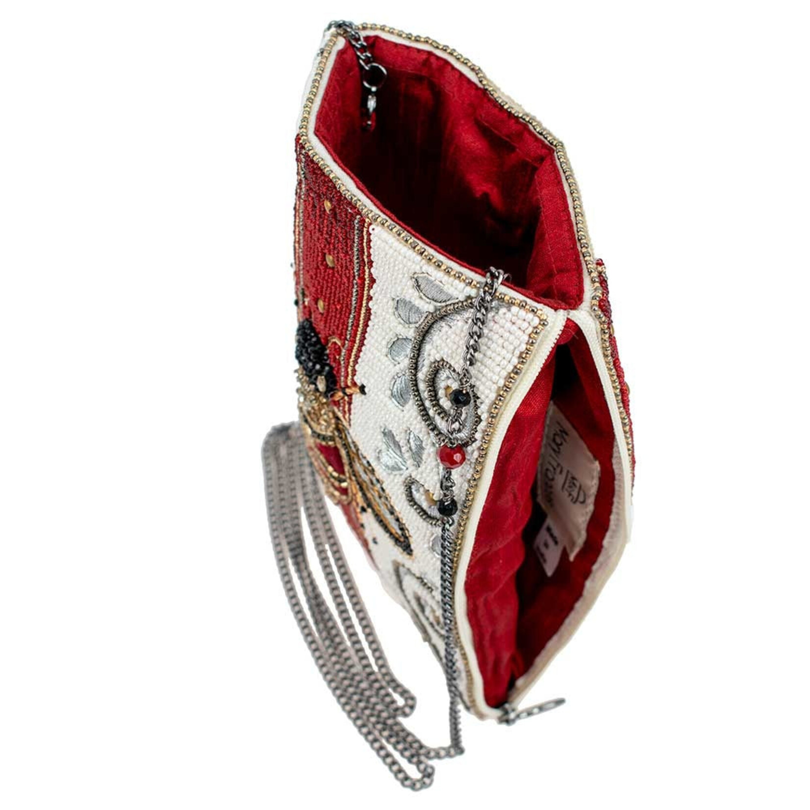 Mary Frances Accessories MINI S002-329 Royal Bee Beaded Bee Motif Mini Crossbody