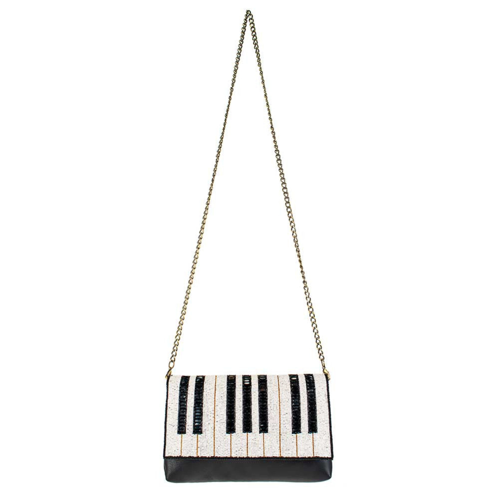 Mary Frances Accessories BAG N612 Keynote Beaded Piano Keys Crossbody