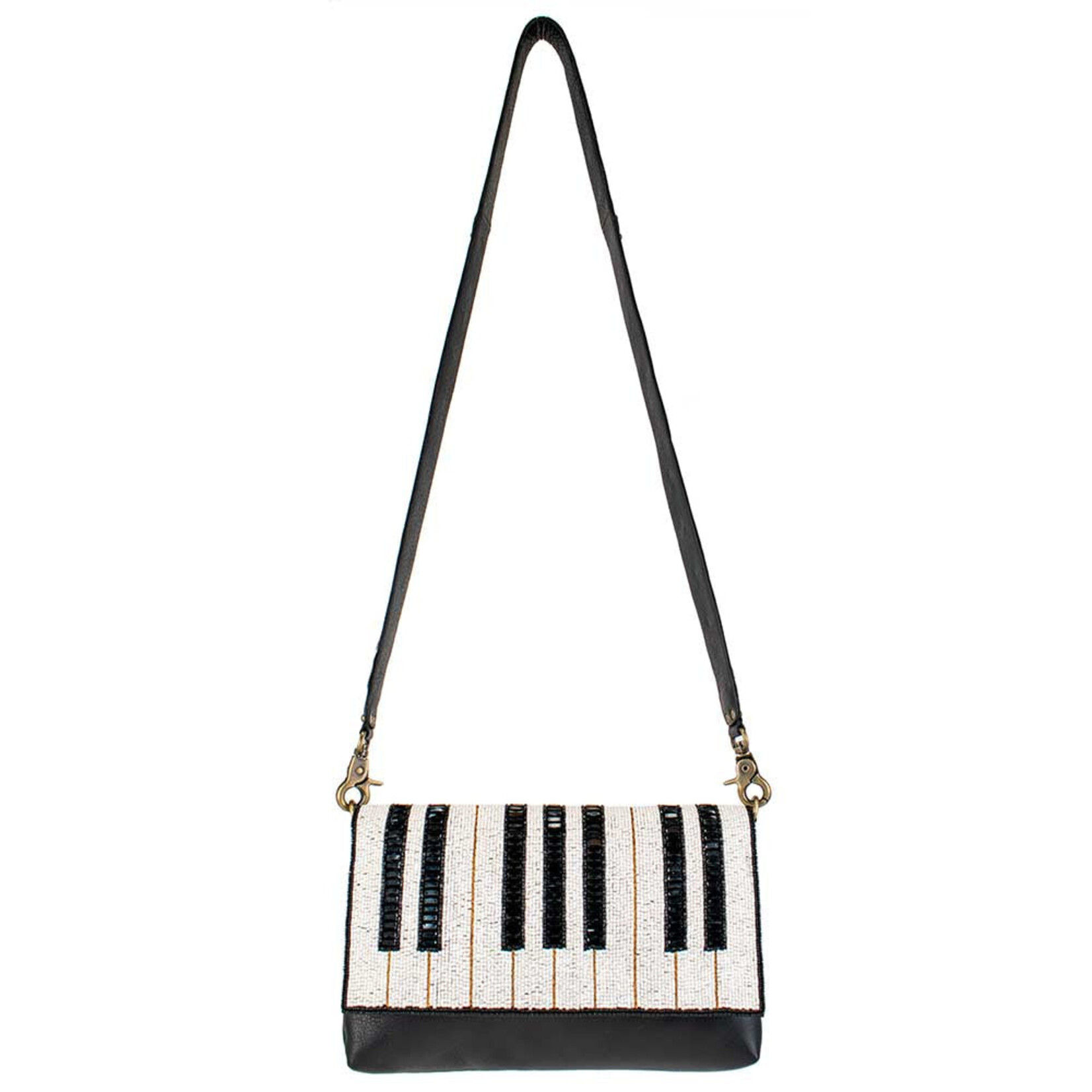 Mary Frances Accessories BAG N612 Keynote Beaded Piano Keys Crossbody