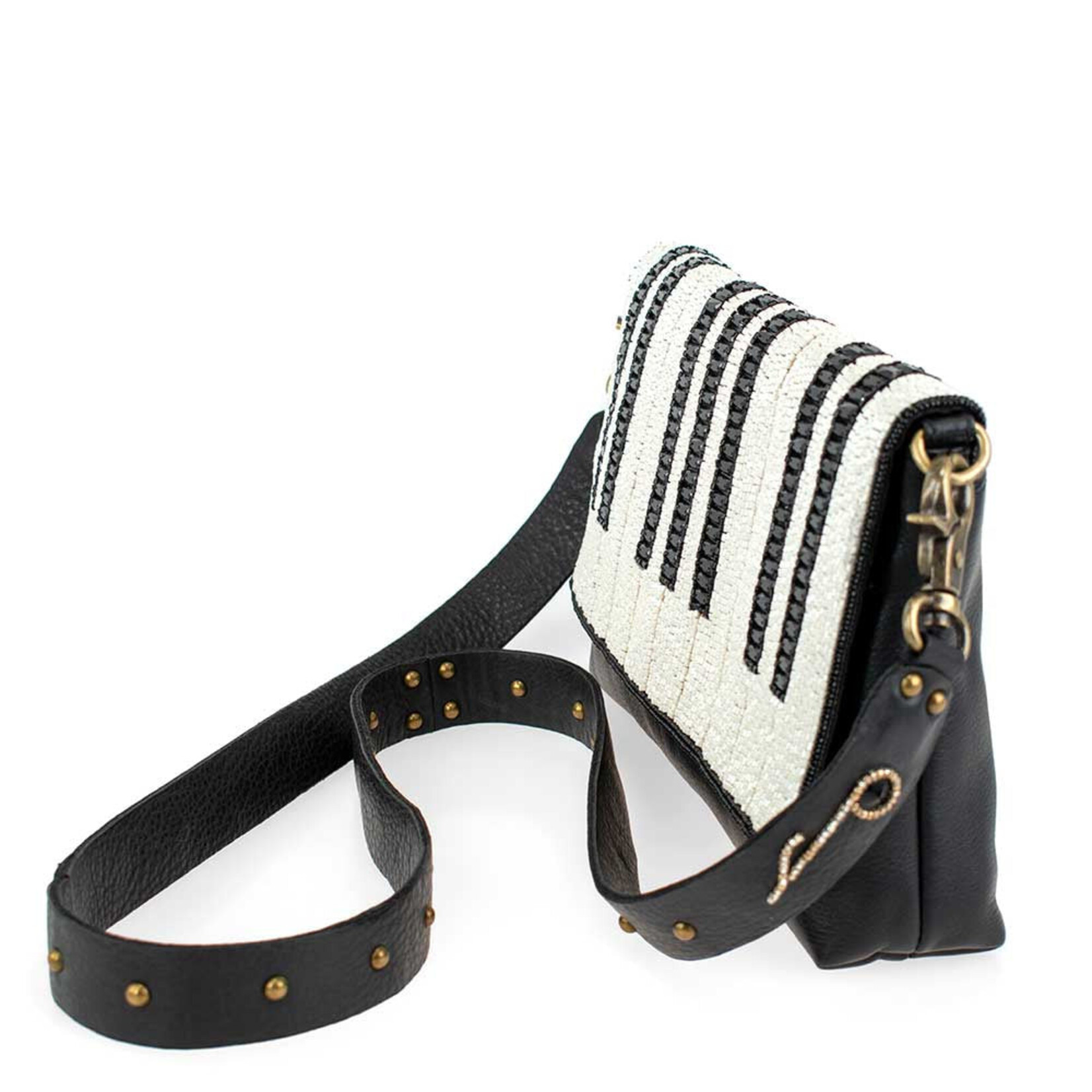 Mary Frances Accessories BAG N612 Keynote Beaded Piano Keys Crossbody