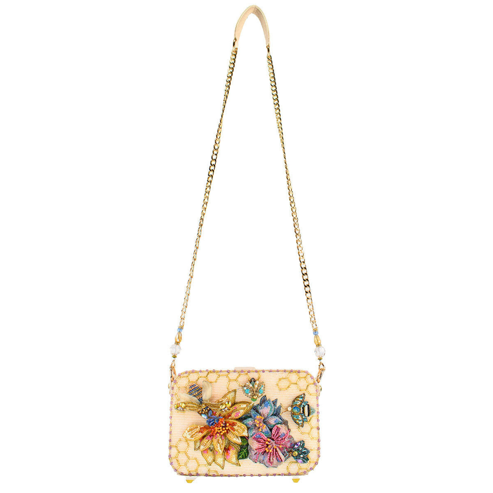 Mary Frances Accessories BAG 24-153 Garden Buzz Honeycomb and Winged Creatures Shoulder Bag
